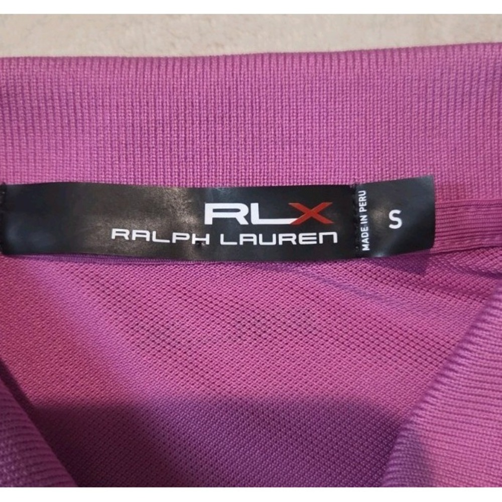 RLX RALPH LAUREN WOMENS LONG SLEEVE PURPLE/PINK GOLF POLO SIZE SMALL - Picture 3 of 5